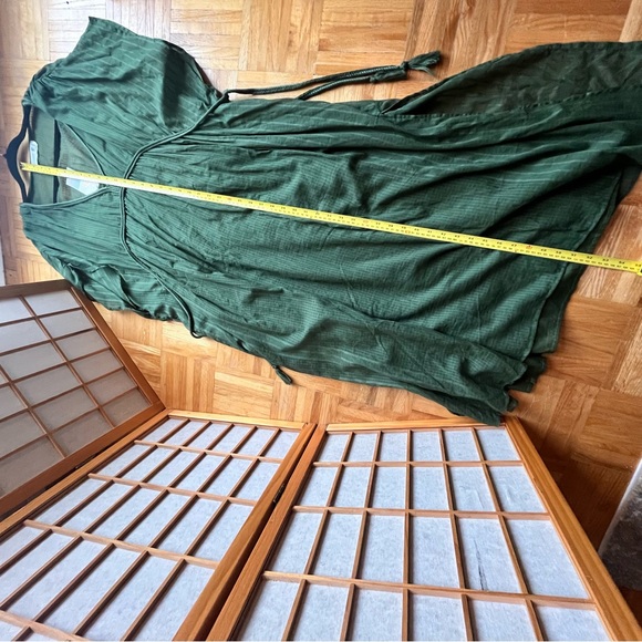 NWT Primark Maxi olive green cotton kaftan/cover- up 10 - Picture 3 of 11